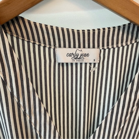 Carly Jean Los Angeles CJLA Grey Striped Brighton Jumpsuit Small - Picture 13 of 15